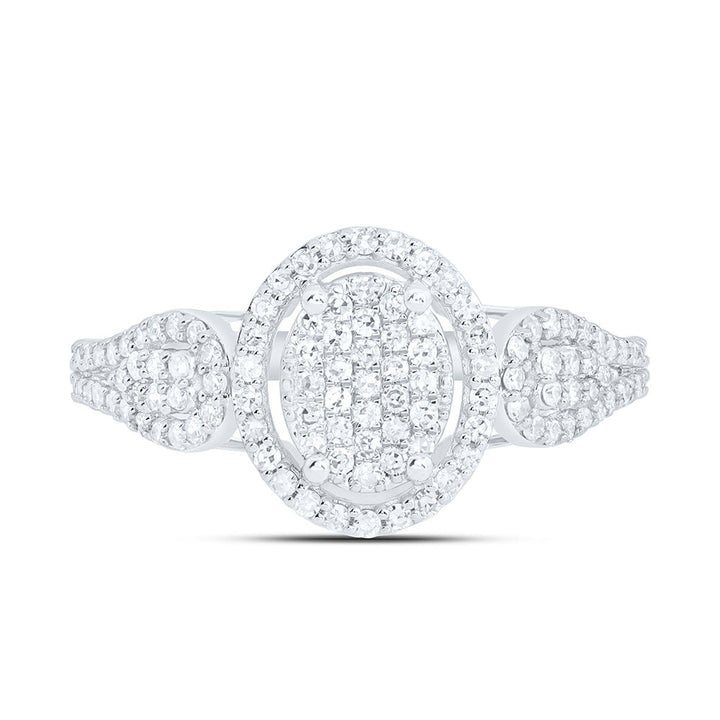 1/2CTW-NAT DIA NK FASHION OVAL RING Daisy Joyeria