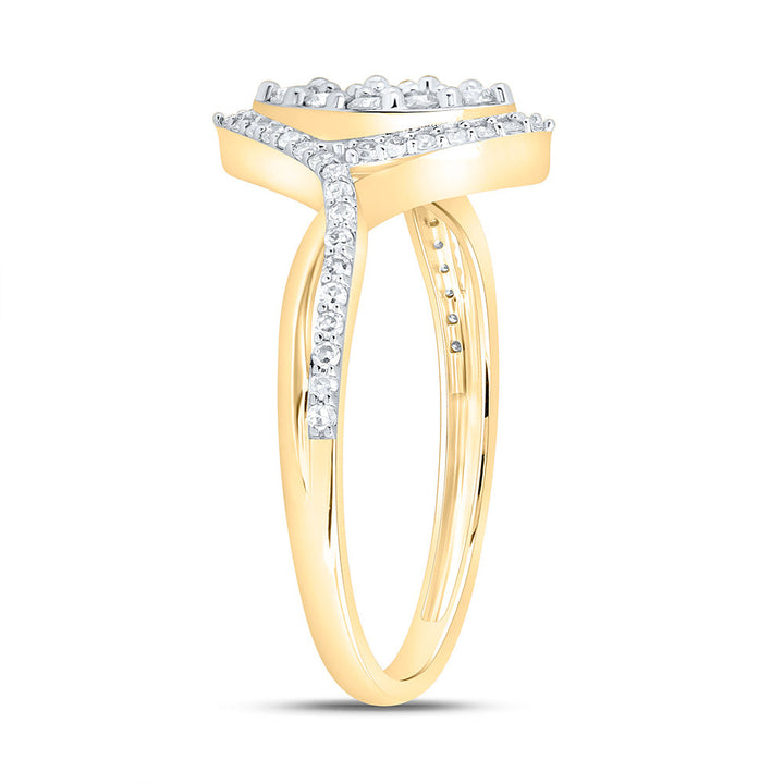 3/8CTW-NAT DIA NK FASHION MARQUISE RING Daisy Joyeria