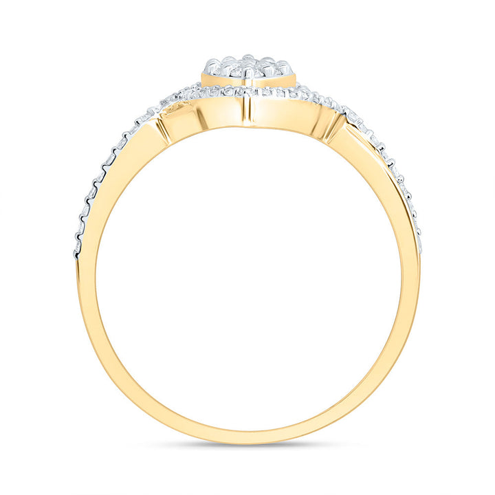 3/8CTW-NAT DIA NK FASHION MARQUISE RING Daisy Joyeria