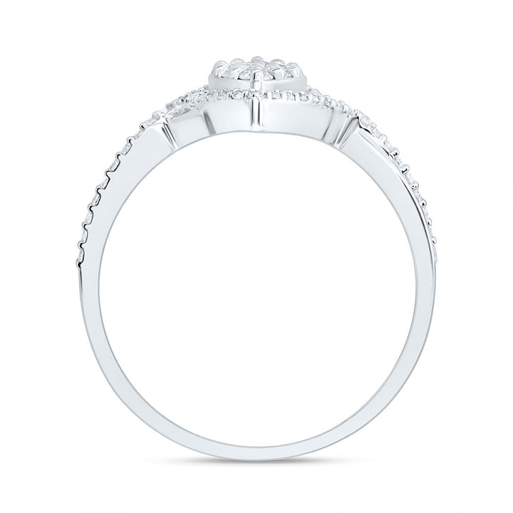 3/8CTW-NAT DIA NK FASHION MARQUISE RING Daisy Joyeria