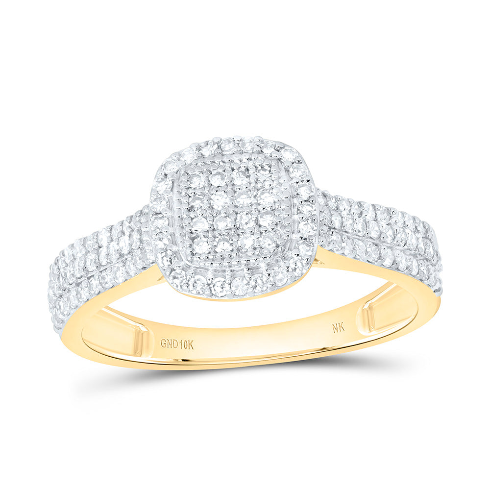 3/8CTW-NAT DIA NK FASHION CUSHION RING Daisy Joyeria