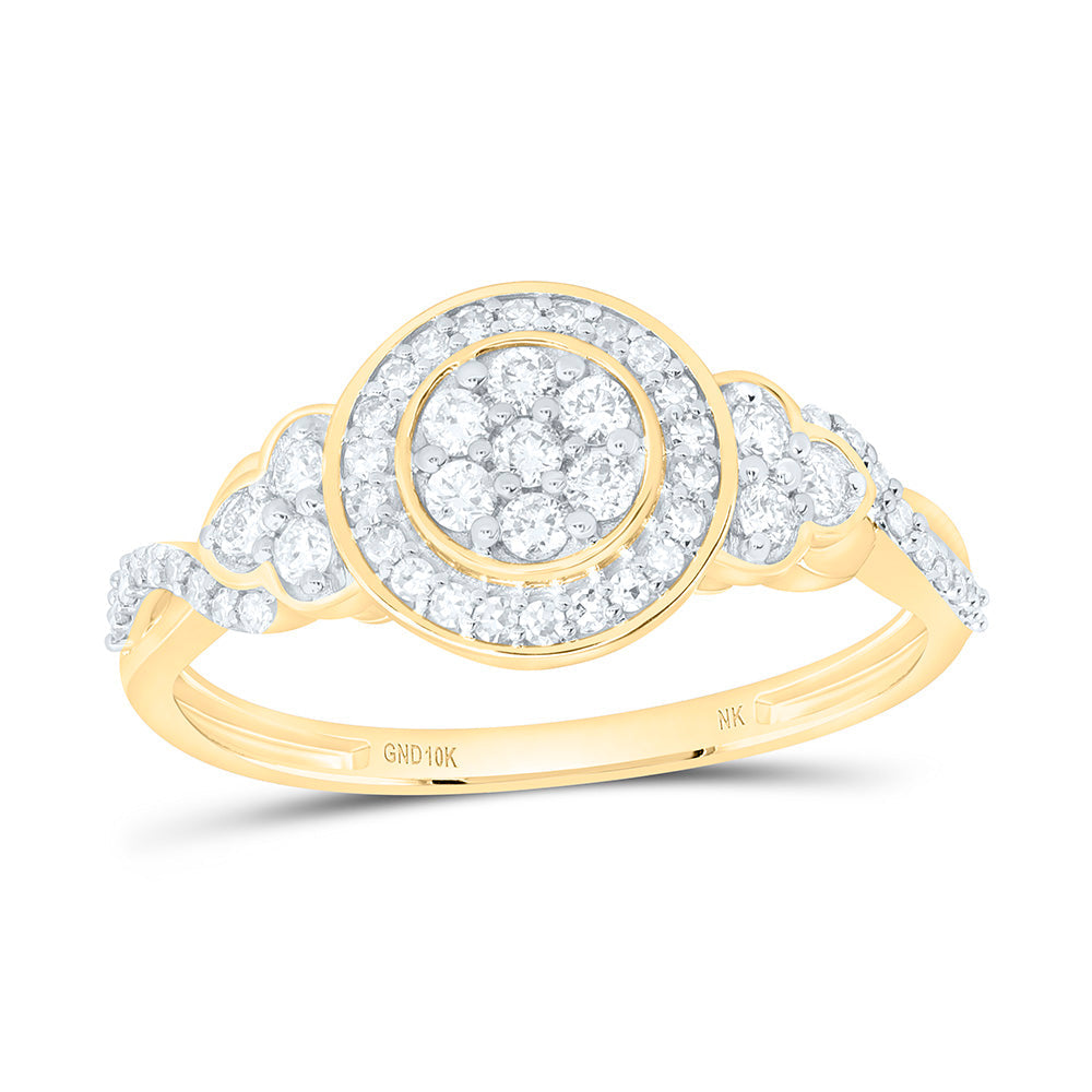 1/3CTW-NAT DIA NK FASHION ROUND RING Daisy Joyeria