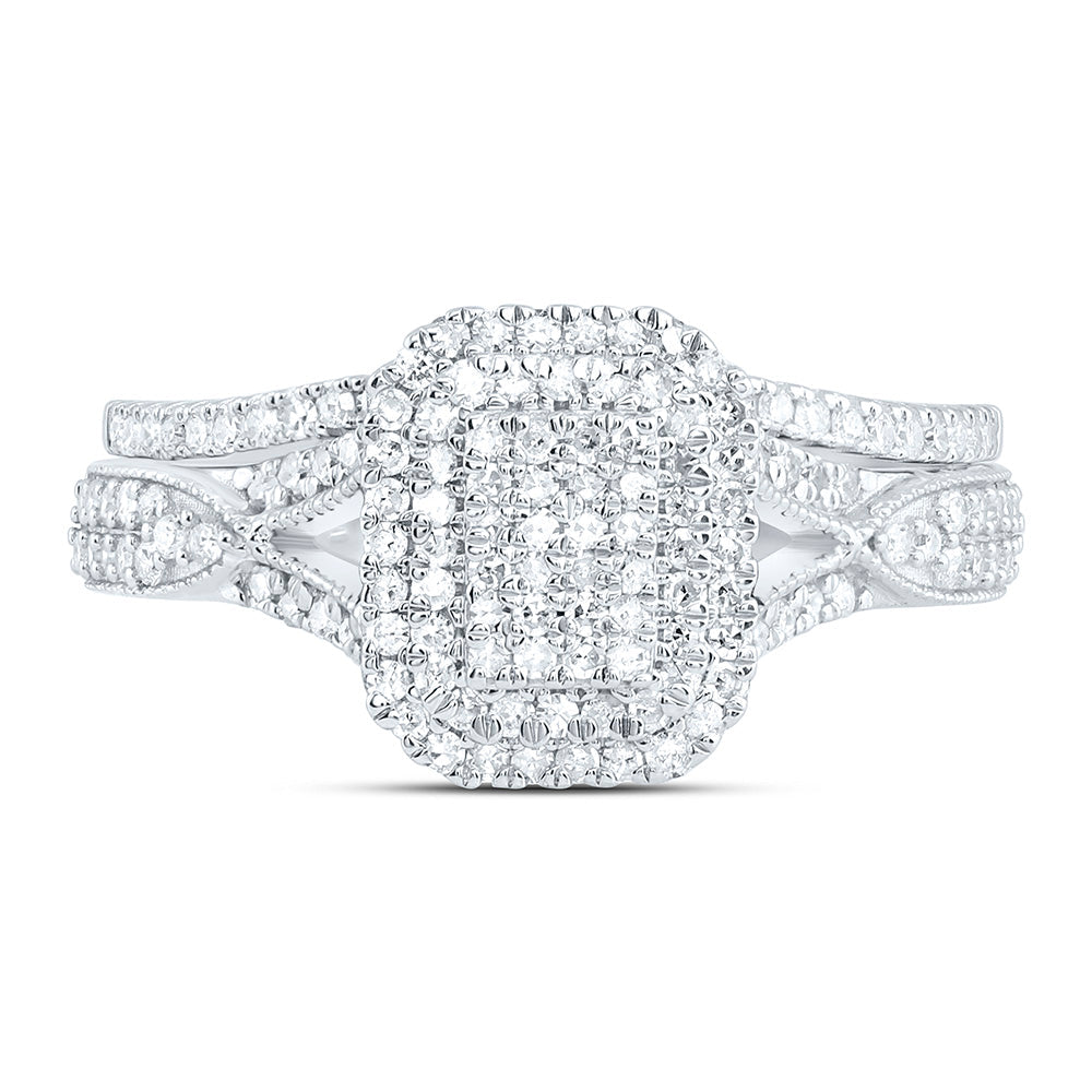 5/8CTW-NAT DIA P1 GIFT EMERALD BRIDAL SET Daisy Joyeria