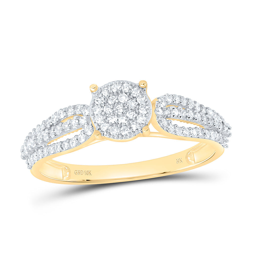 1/3CTW-NAT DIA NK FASHION ROUND RING Daisy Joyeria