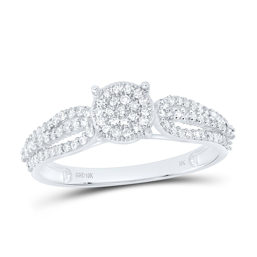1/3CTW-NAT DIA NK FASHION ROUND RING Daisy Joyeria