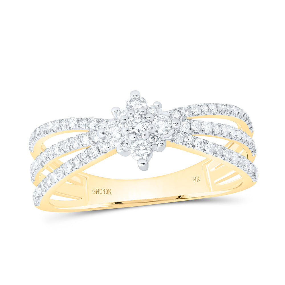 3/8CTW-NAT DIA NK FASHION RING Daisy Joyeria