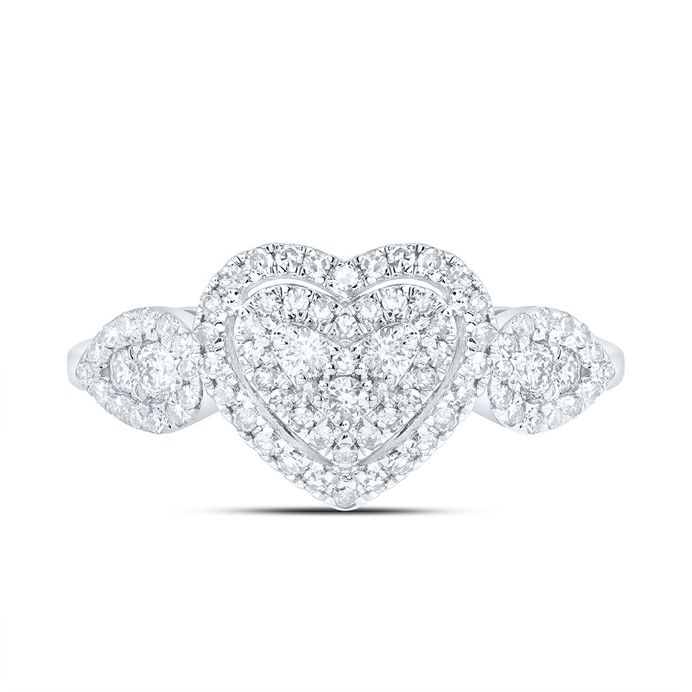 1/2CTW-NAT DIA NK FASHION HERAT RING Daisy Joyeria