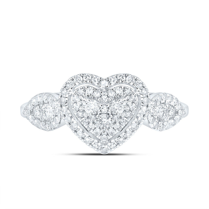 1/2CTW-NAT DIA NK FASHION HERAT RING Daisy Joyeria