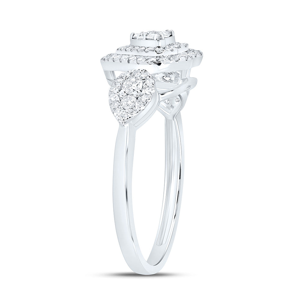 1/2CTW-NAT DIA NK FASHION HERAT RING Daisy Joyeria