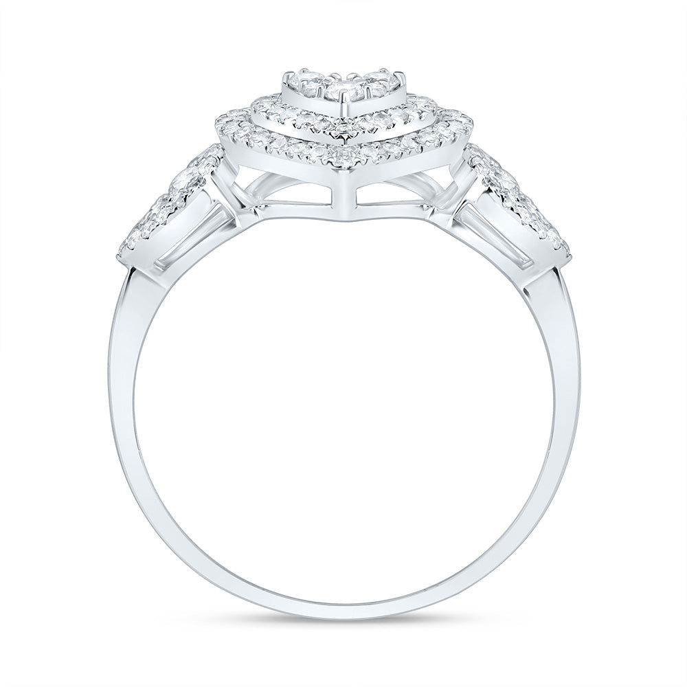 1/2CTW-NAT DIA NK FASHION HERAT RING Daisy Joyeria