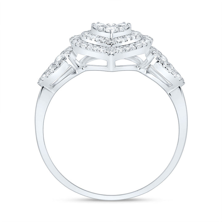 1/2CTW-NAT DIA NK FASHION HERAT RING Daisy Joyeria