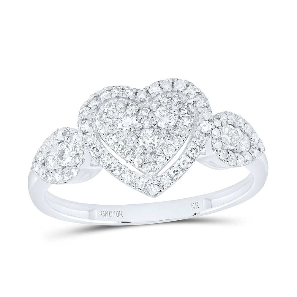 1/2CTW-NAT DIA NK FASHION HERAT RING Daisy Joyeria