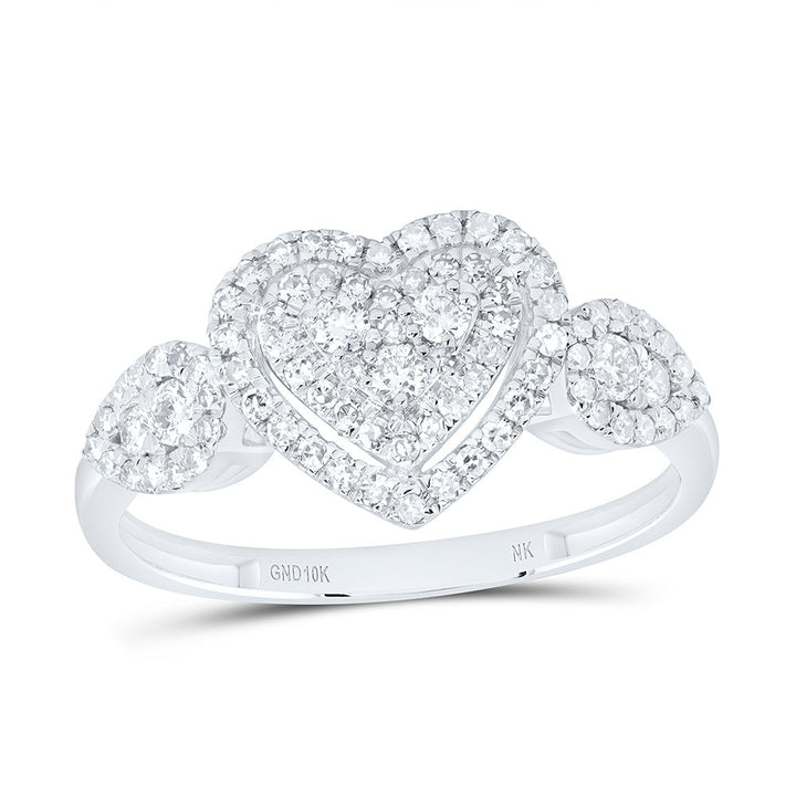 1/2CTW-NAT DIA NK FASHION HERAT RING Daisy Joyeria