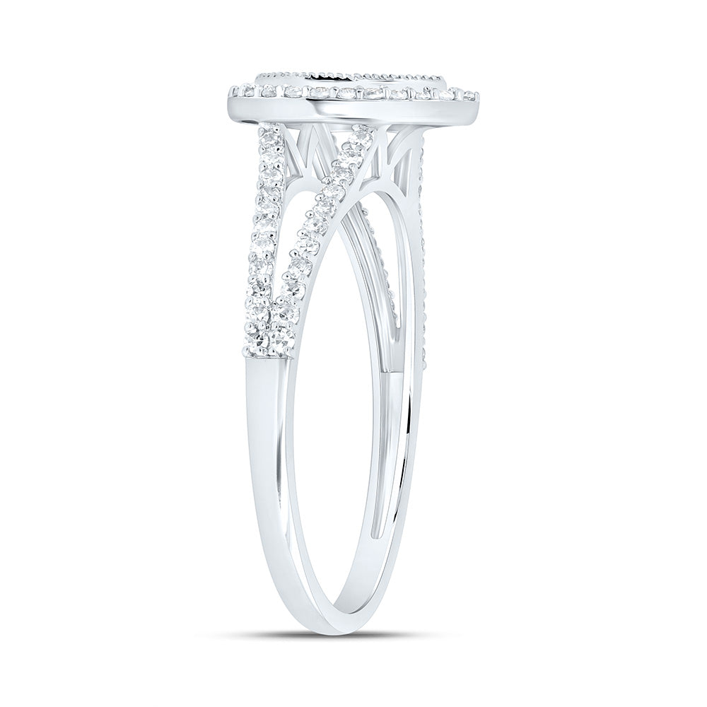 1/3CTW-NAT DIA NK FASHION PEAR RING Daisy Joyeria