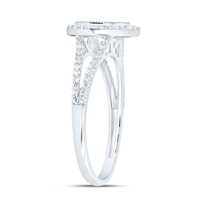 1/3CTW-NAT DIA NK FASHION PEAR RING Daisy Joyeria