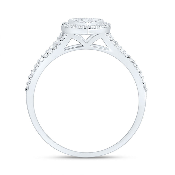 1/3CTW-NAT DIA NK FASHION PEAR RING Daisy Joyeria