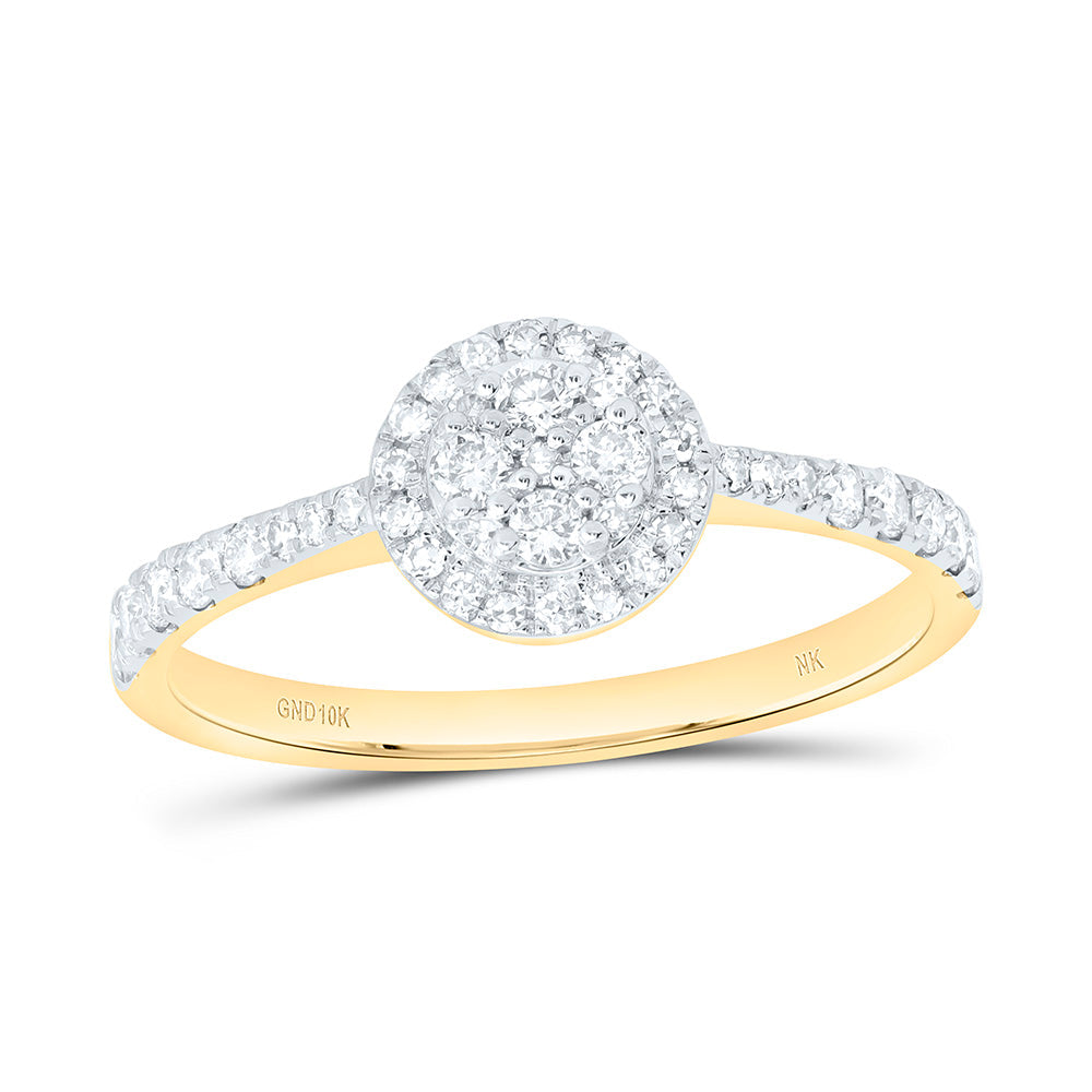 1/3CTW-NAT DIA NK FASHION ROUND RING Daisy Joyeria