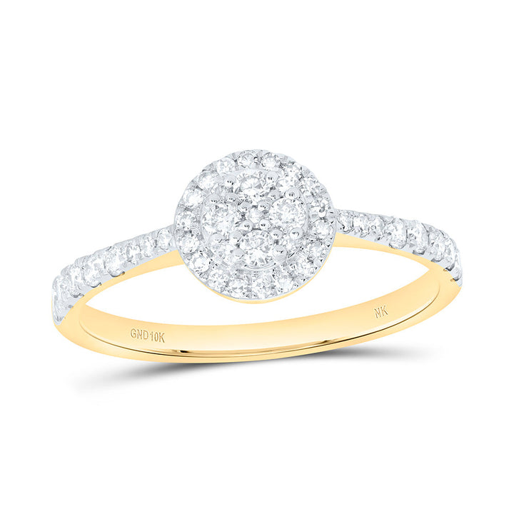 1/3CTW-NAT DIA NK FASHION ROUND RING Daisy Joyeria