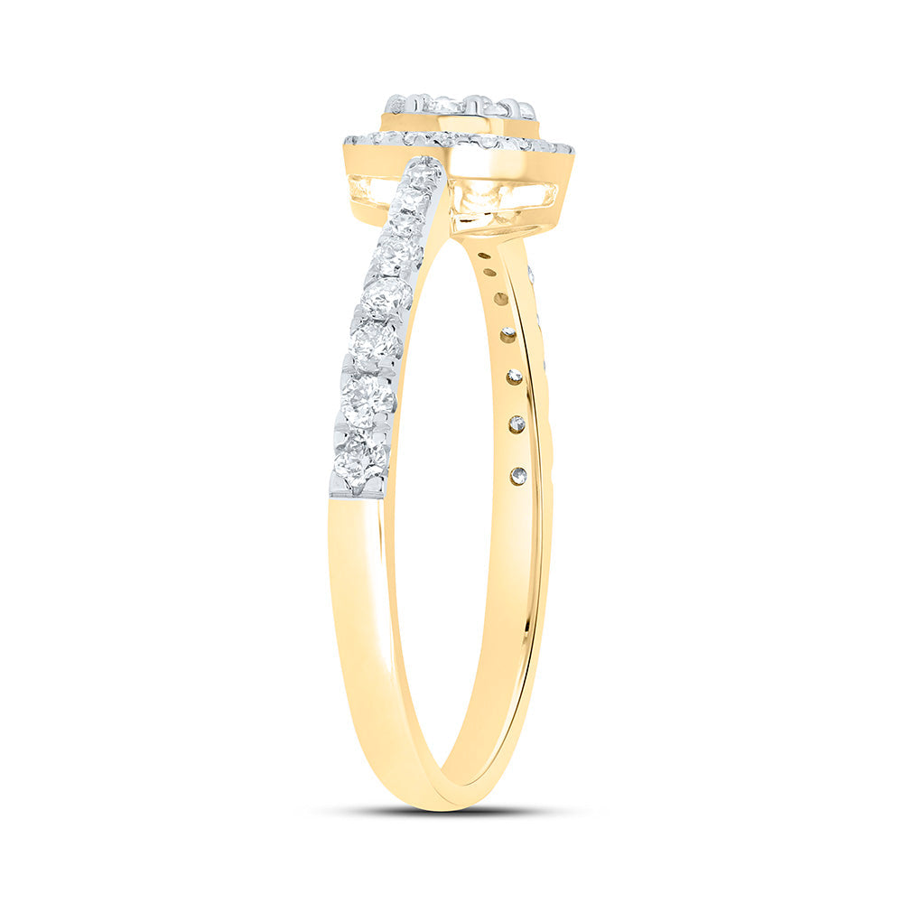 1/3CTW-NAT DIA NK FASHION ROUND RING Daisy Joyeria