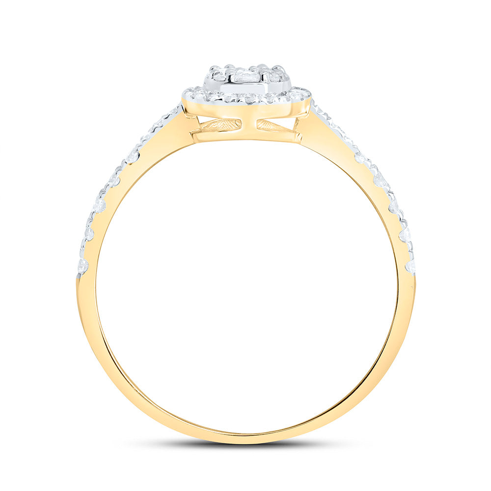 1/3CTW-NAT DIA NK FASHION ROUND RING Daisy Joyeria