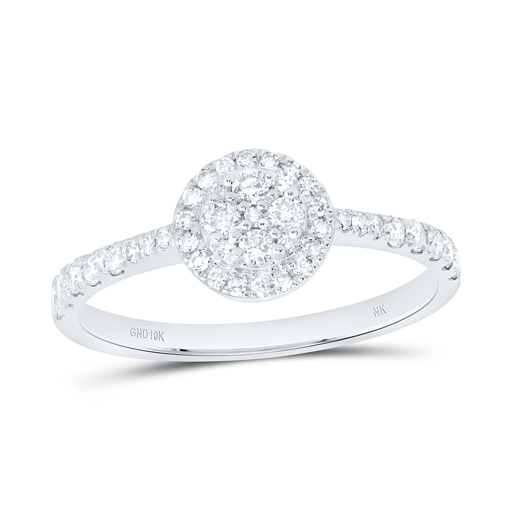 1/3CTW-NAT DIA NK FASHION ROUND RING Daisy Joyeria