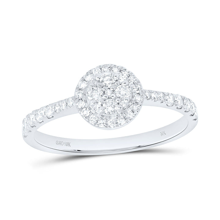 1/3CTW-NAT DIA NK FASHION ROUND RING Daisy Joyeria