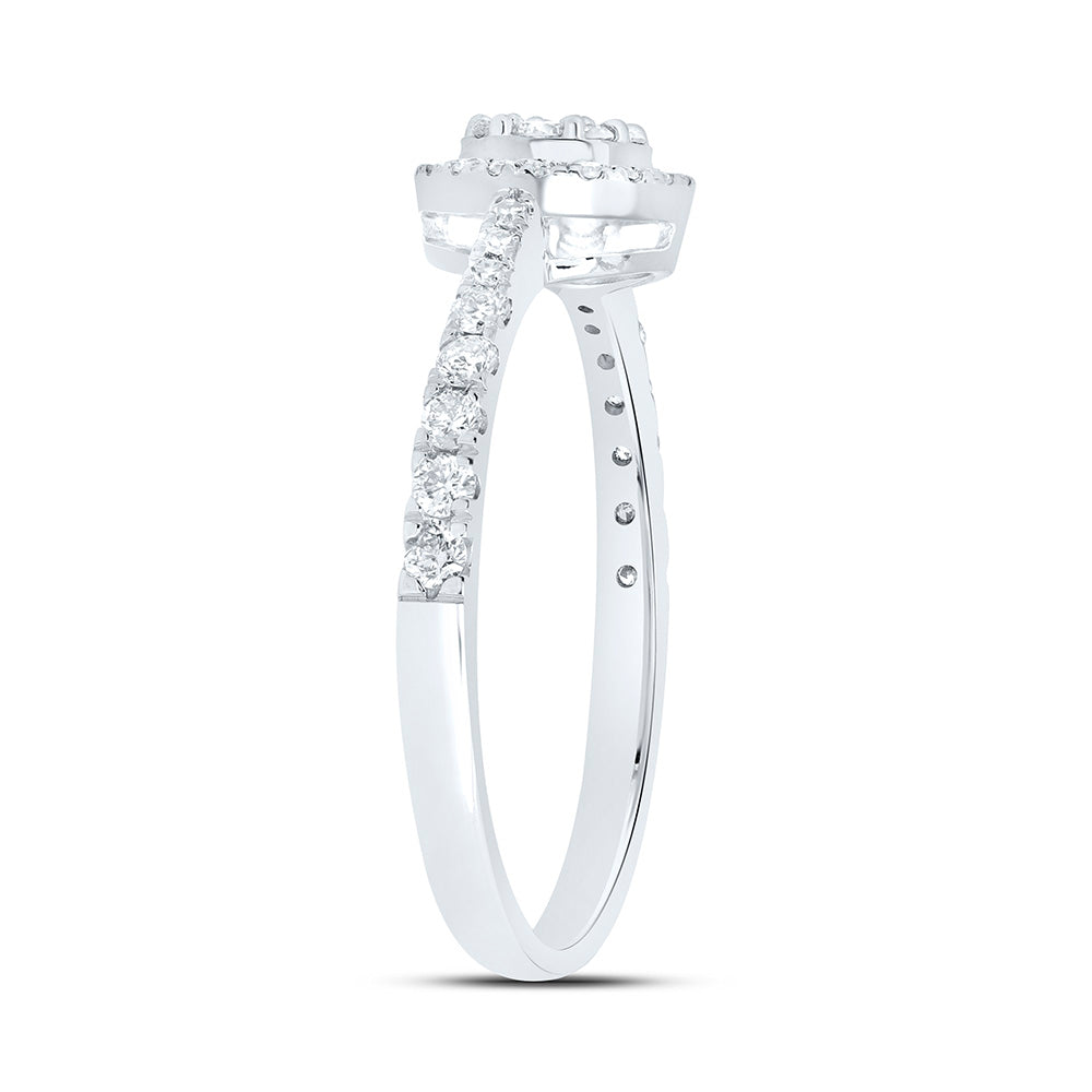 1/3CTW-NAT DIA NK FASHION ROUND RING Daisy Joyeria