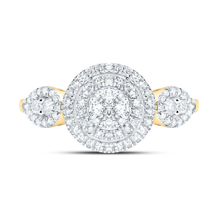 1/2CTW-NAT DIA NK FASHION ROUND RING Daisy Joyeria
