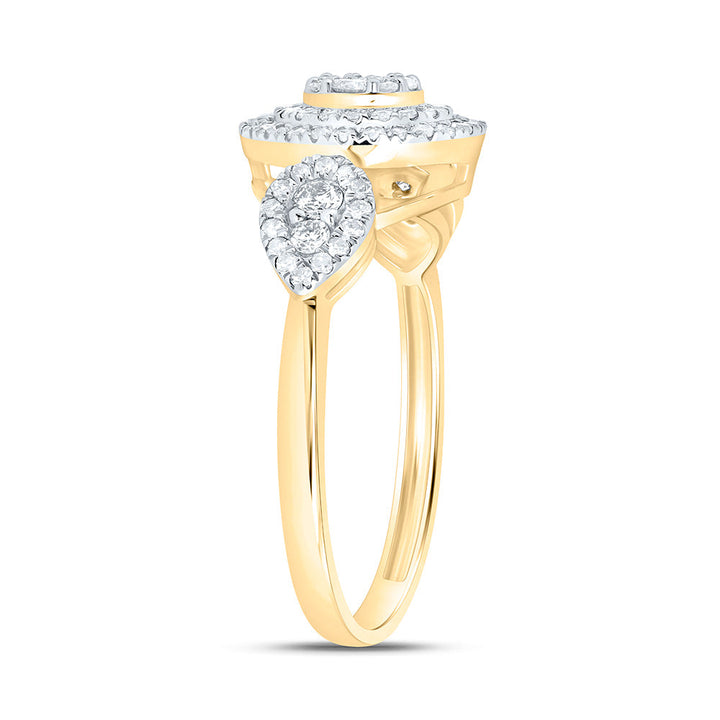 1/2CTW-NAT DIA NK FASHION ROUND RING Daisy Joyeria
