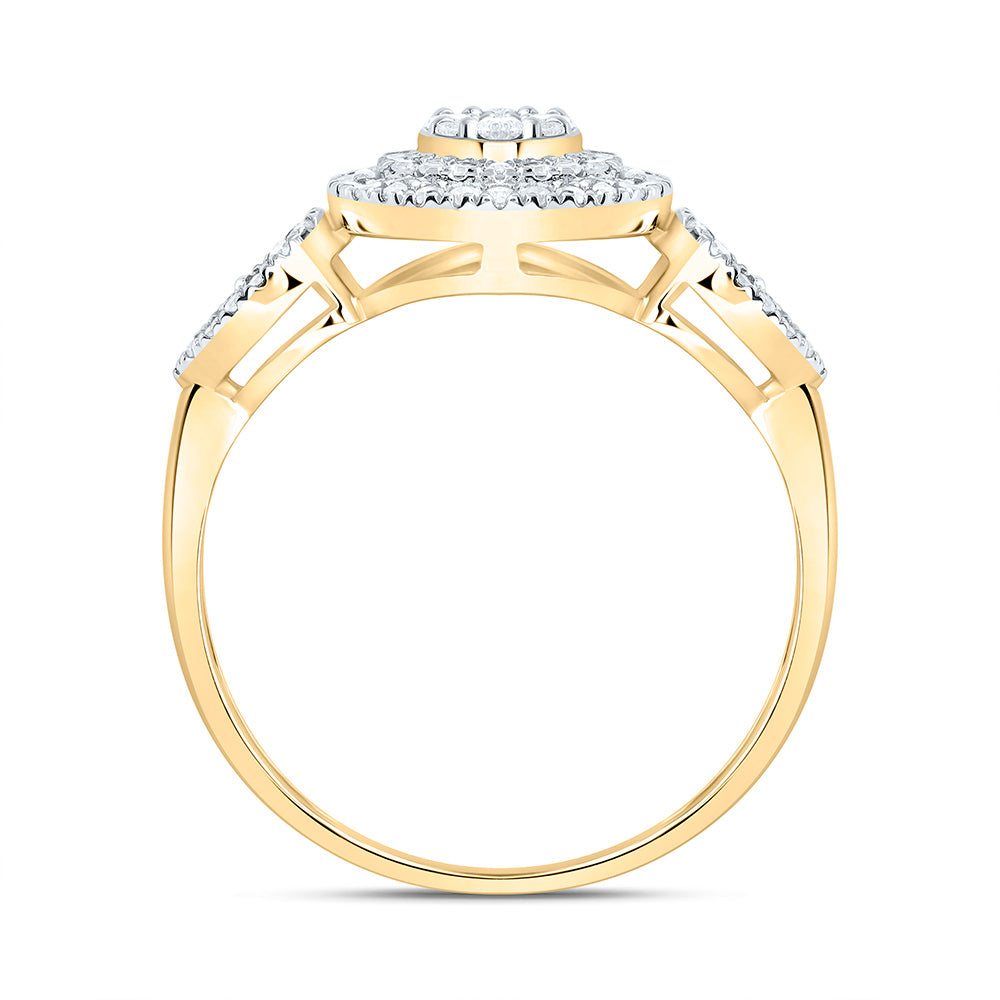 1/2CTW-NAT DIA NK FASHION ROUND RING Daisy Joyeria