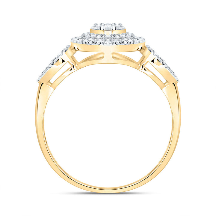 1/2CTW-NAT DIA NK FASHION ROUND RING Daisy Joyeria