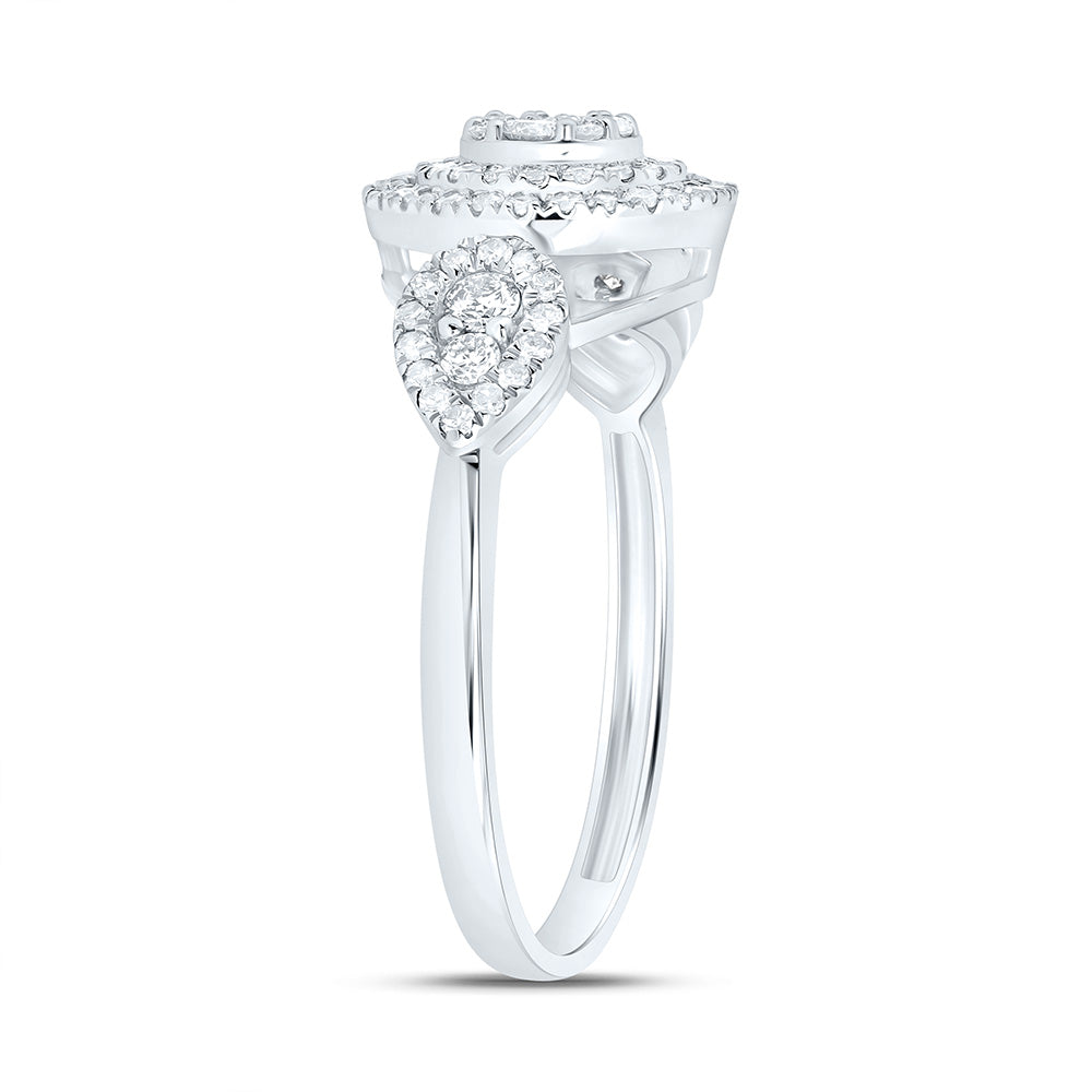 1/2CTW-NAT DIA NK FASHION ROUND RING Daisy Joyeria