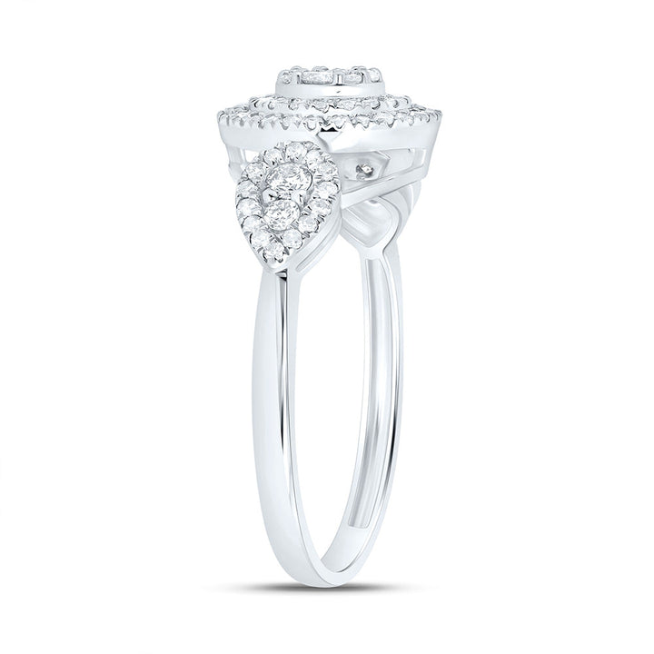 1/2CTW-NAT DIA NK FASHION ROUND RING Daisy Joyeria