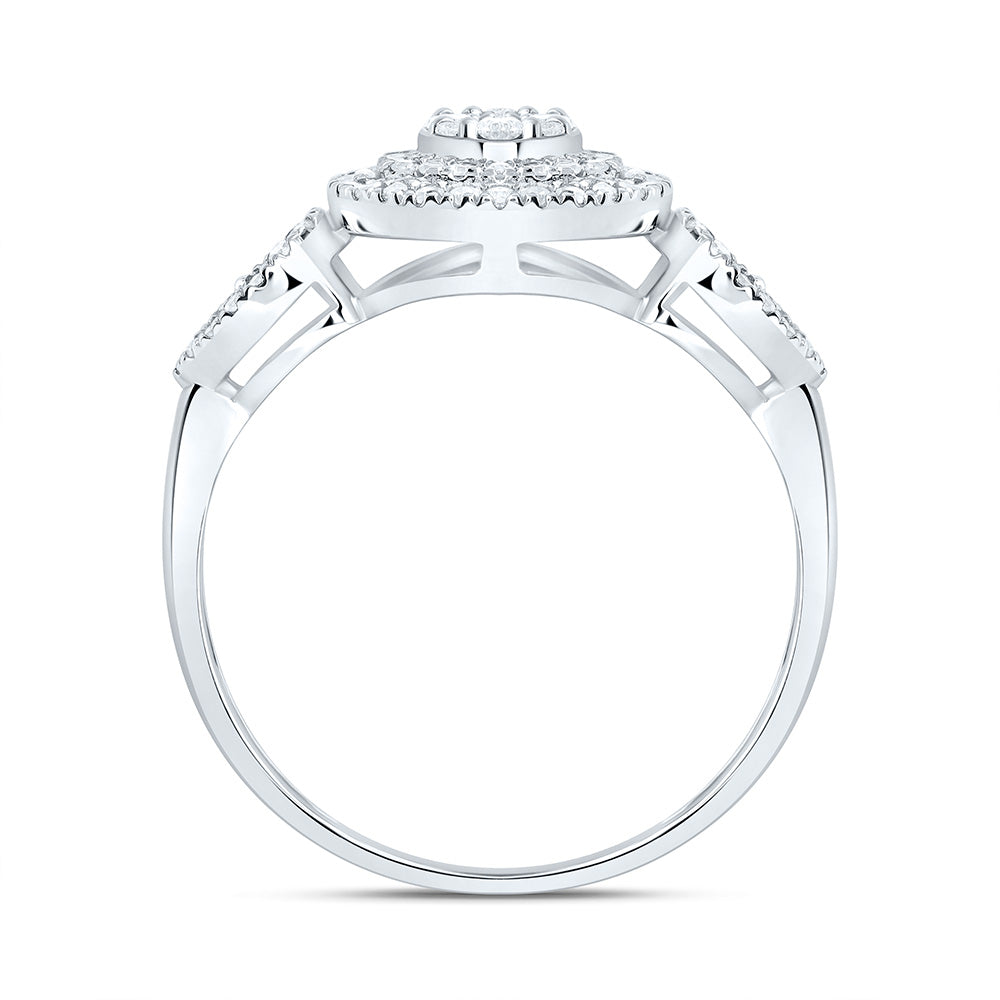 1/2CTW-NAT DIA NK FASHION ROUND RING Daisy Joyeria