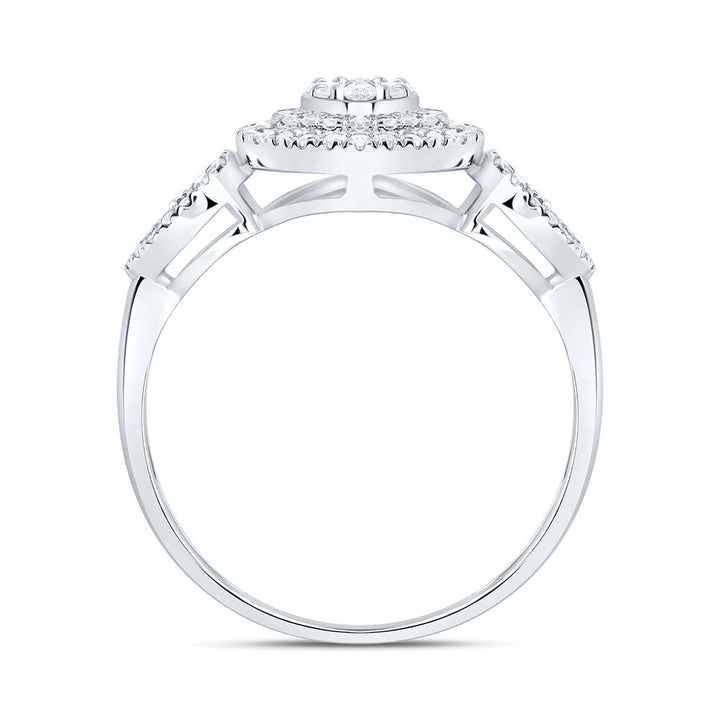 1/2CTW-NAT DIA NK FASHION ROUND RING Daisy Joyeria