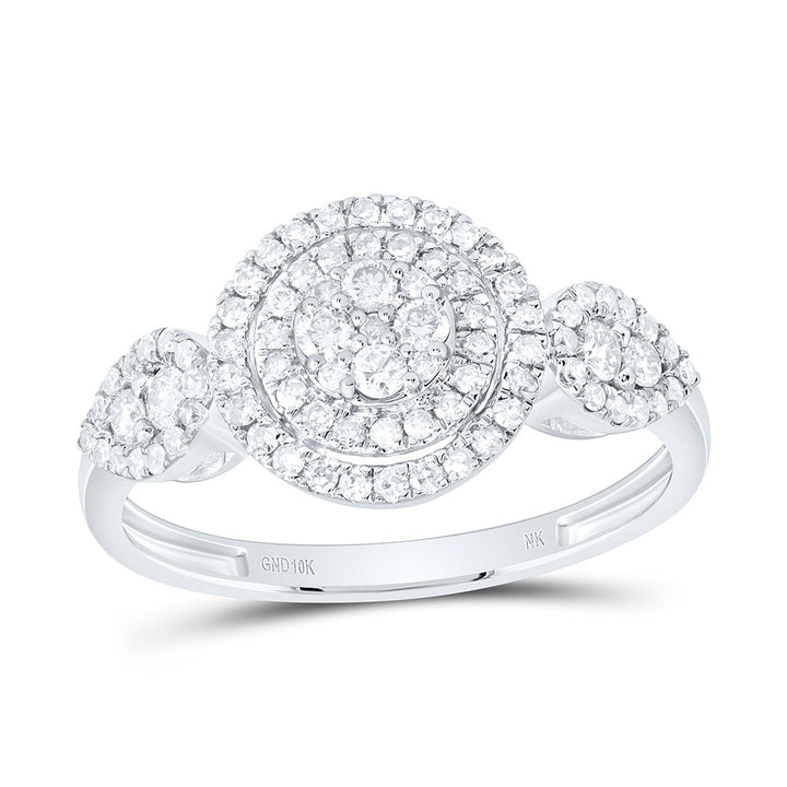 1/2CTW-NAT DIA NK FASHION ROUND RING Daisy Joyeria