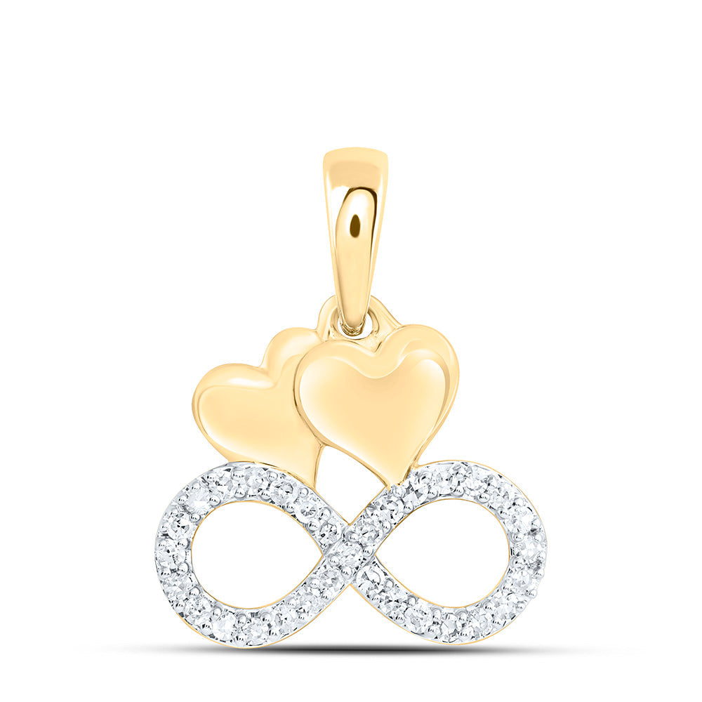 1/8CTW-NAT DIA NK GIFT HEART INIFINITY PENDANT Daisy Joyeria