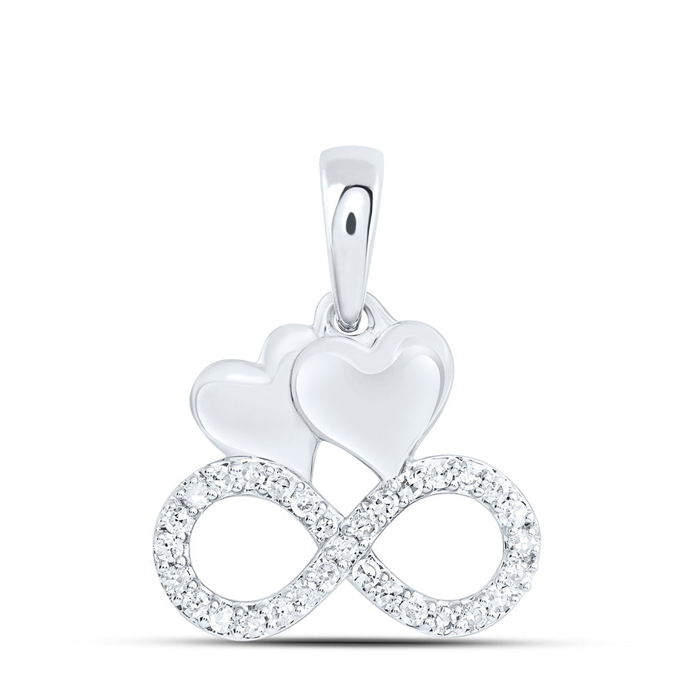 1/8CTW-NAT DIA NK GIFT HEART INIFINITY PENDANT Daisy Joyeria