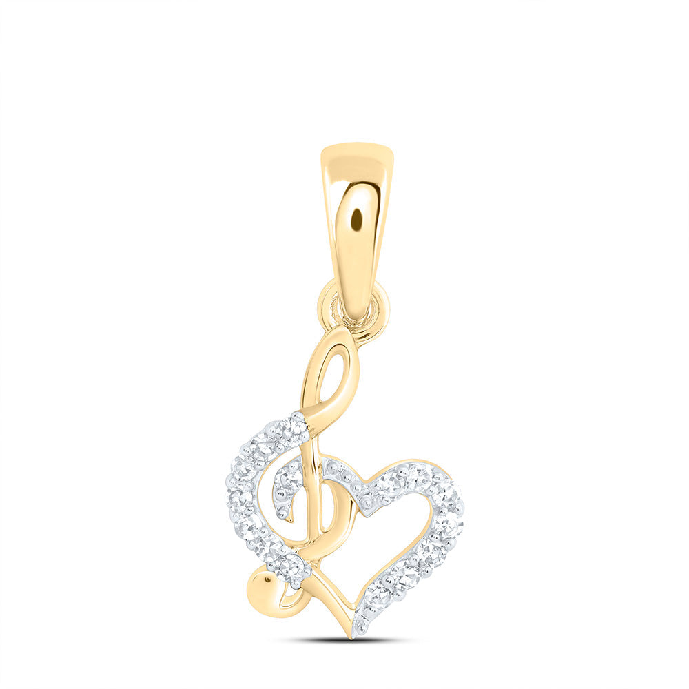 1/20CTW-NAT DIA NK GIFT HEART PENDANT Daisy Joyeria