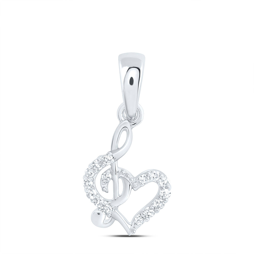 1/20CTW-NAT DIA NK GIFT HEART PENDANT Daisy Joyeria