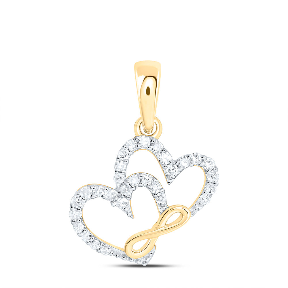 1/8CTW-NAT DIA NK GIFT INIFINITY HEART PENDANT Daisy Joyeria