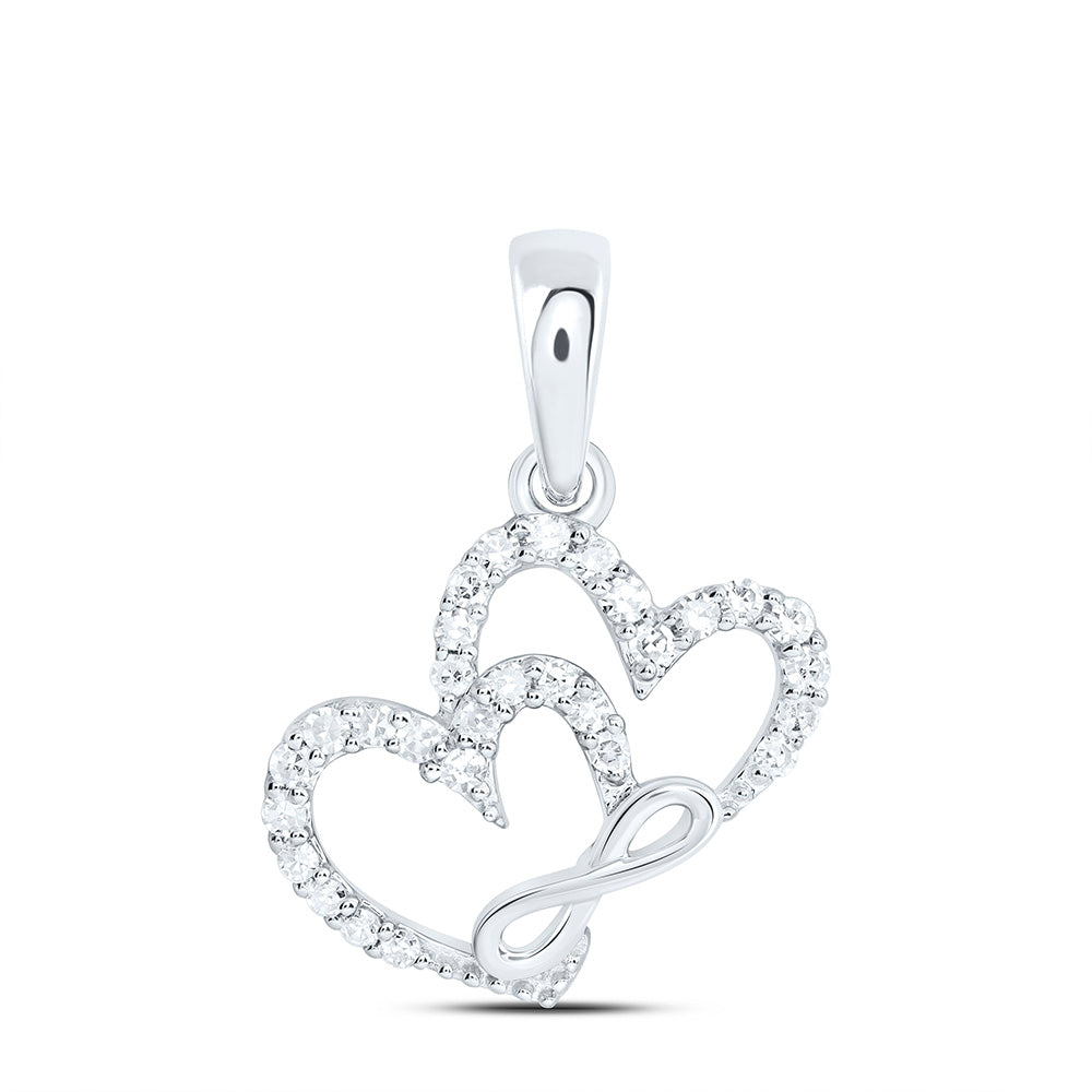 1/8CTW-NAT DIA NK GIFT INIFINITY HEART PENDANT Daisy Joyeria