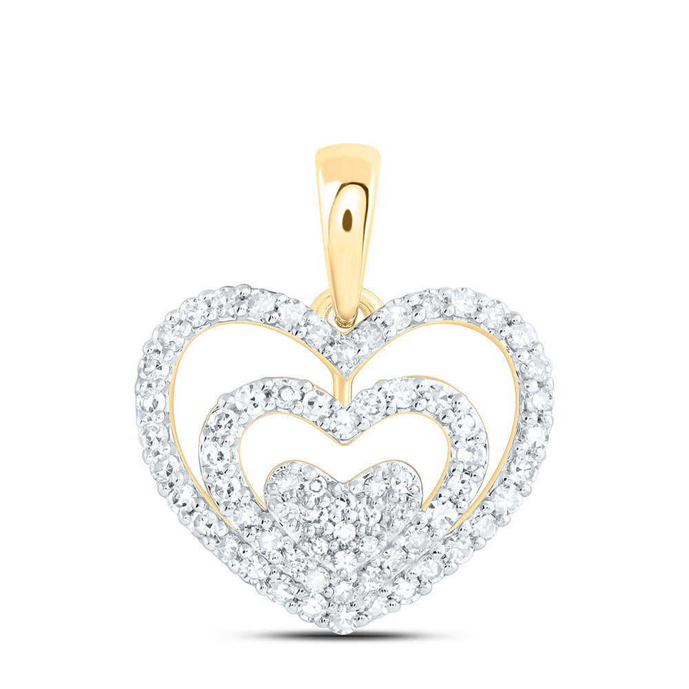1/3CTW-NAT DIA NK FASHION HEART PENDANT Daisy Joyeria