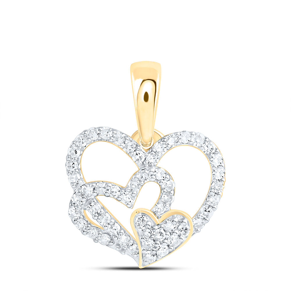 1/4CTW-NAT DIA NK FASHION HEART PENDANT Daisy Joyeria