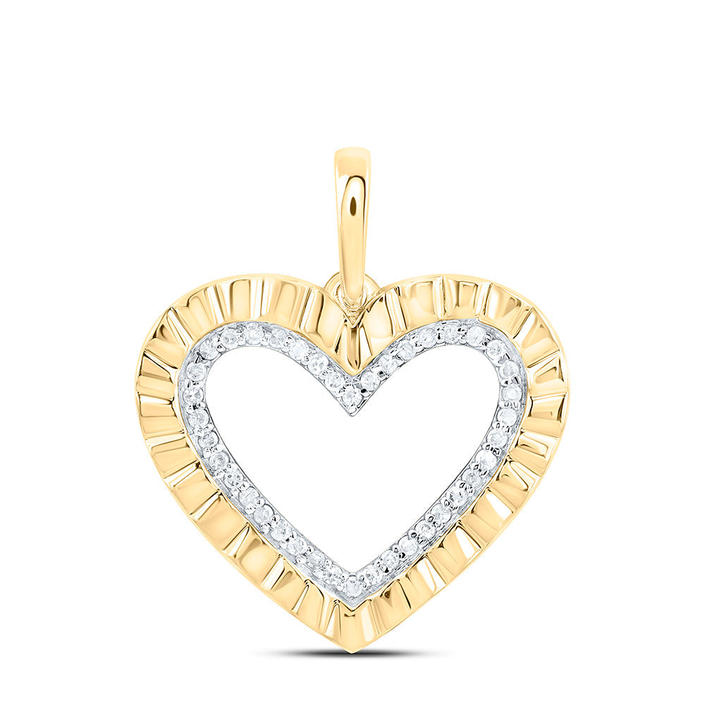 1/10CTW-NAT DIA P1 GIFT HEART PENDANT Daisy Joyeria