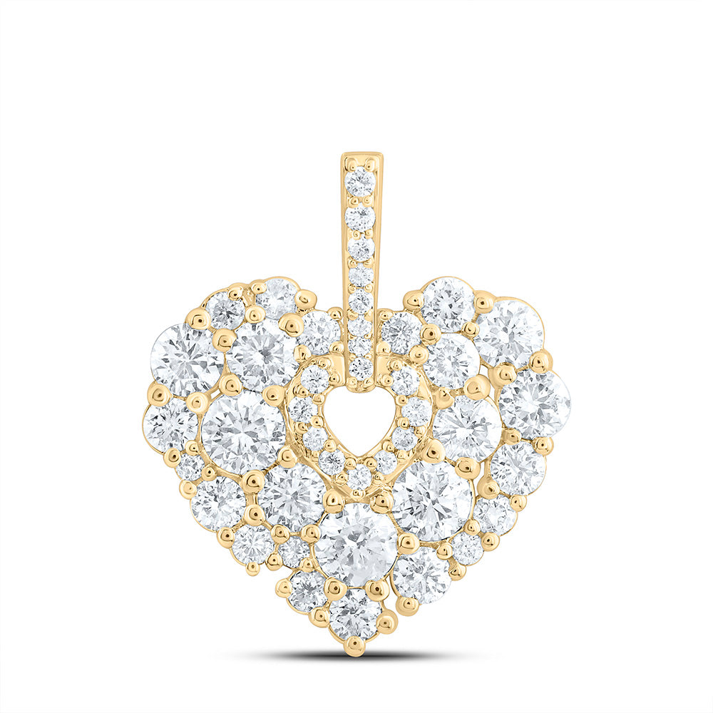 1CTW-NAT DIA CN FASHION HEART PENDANT Daisy Joyeria