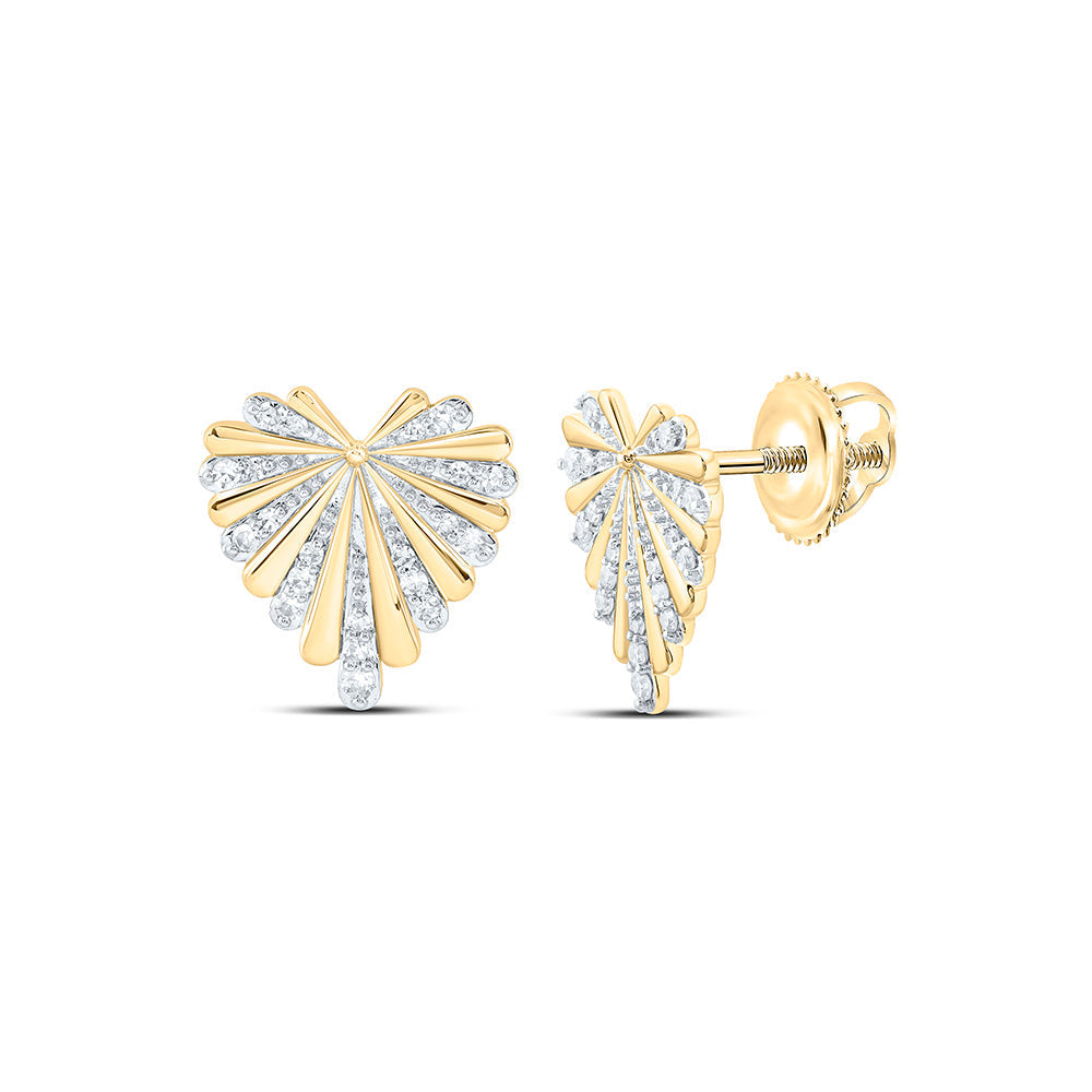 1/6CTW-NAT DIA NK FASHION HEART EARRING Daisy Joyeria