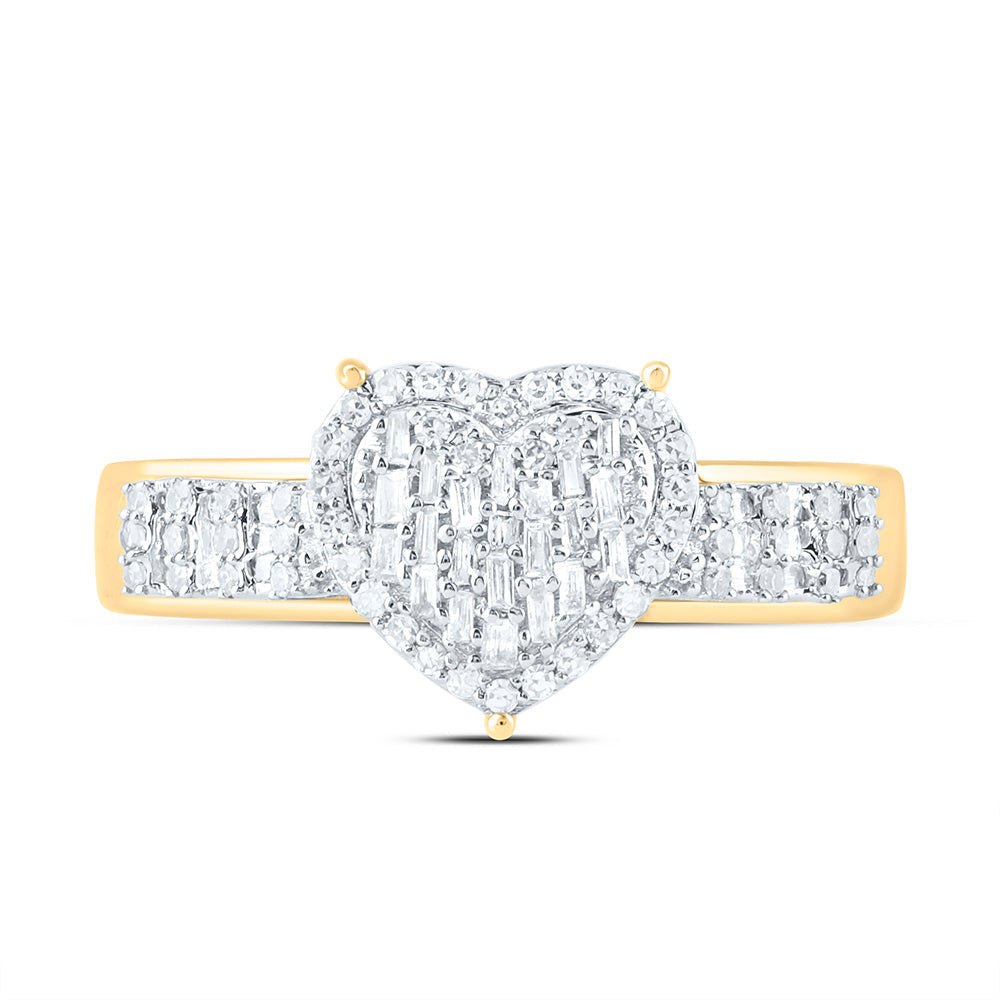 1/3CTW-NAT DIA NK FASHION HEART RING Daisy Joyeria