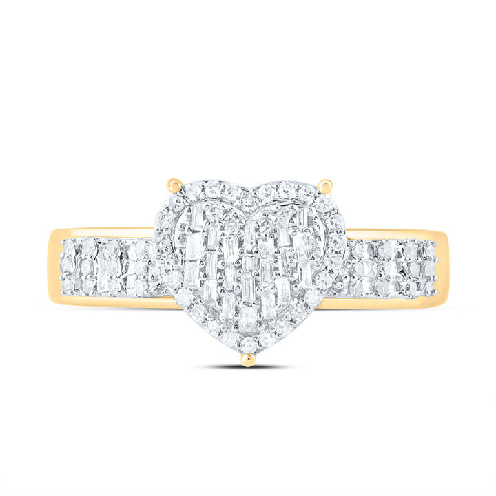 1/3CTW-NAT DIA NK FASHION HEART RING Daisy Joyeria
