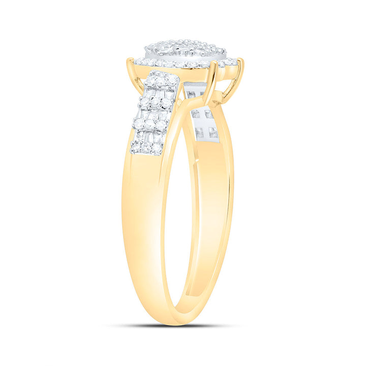 1/3CTW-NAT DIA NK FASHION HEART RING Daisy Joyeria